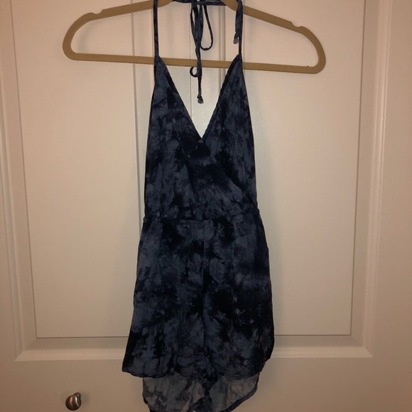 Mimi Chica Tie Dye Halter Romper - Picture 1 of 5